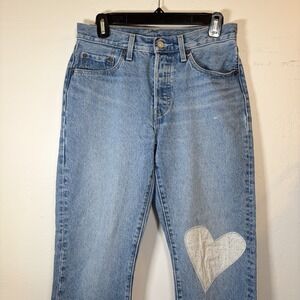 NWOT Levi's Womens 27x30 501 Limited Edition Jeans 150th Anniversary Heart Patch